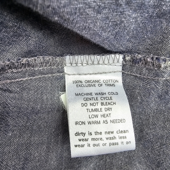 Horny Toad Organic Cotton Grey Tunic Blouse, Lightweight, 3/4 Sleeve, Size Large - Picture 9 of 9